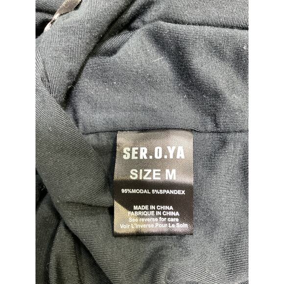 Ser.O.Ya 'Sierra' Black Spandex Top Size M - Picture 5 of 5